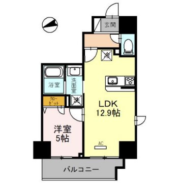 地下鉄東西線 烏丸御池駅 徒歩4分 10階建 築4年の間取り写真