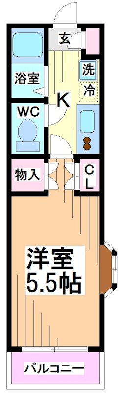 ＪＲ南武線 稲田堤駅 徒歩5分 4階建 築39年の間取り写真