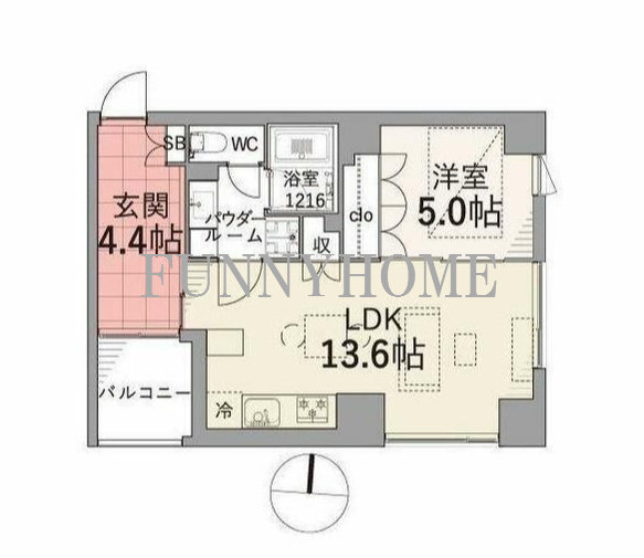 京王線 上北沢駅 徒歩6分 4階建 築10年の間取り写真
