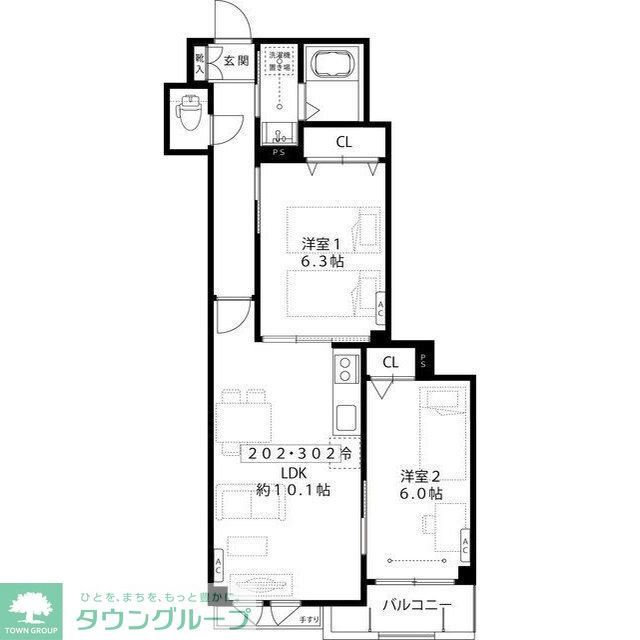 パークヒル五丁山の間取り写真