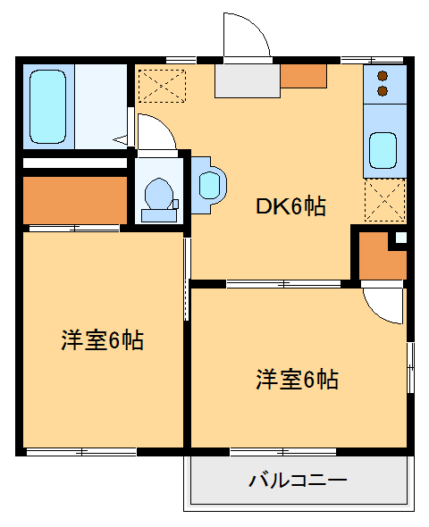 【コーポラスゆたかC201の間取り】