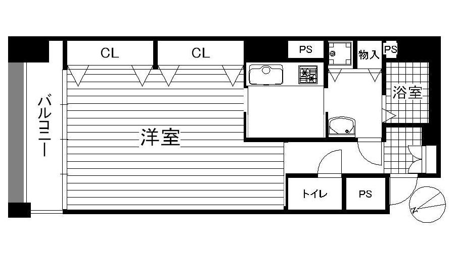 広島市中区小町のマンションの間取り