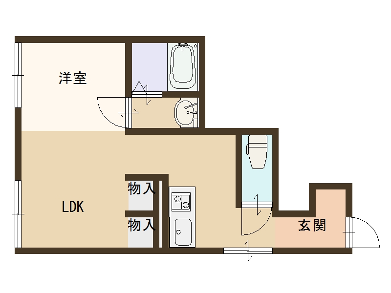 大阪市西成区天下茶屋東のアパートの間取り