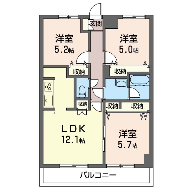 プラッツ江東の間取り