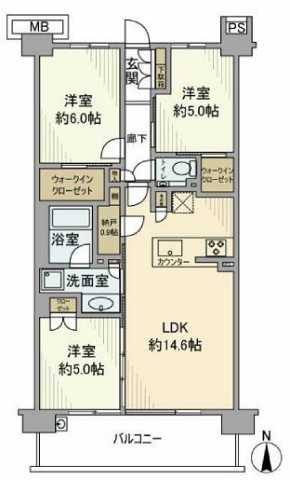 杉並区荻窪のマンションの間取り