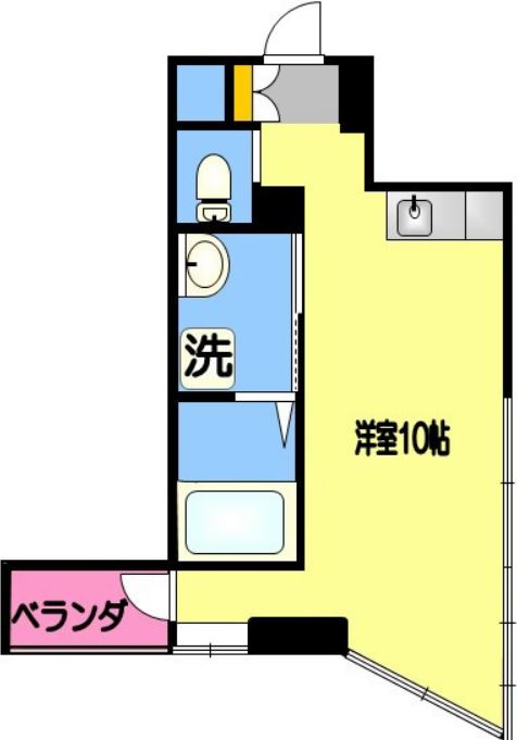 【鹿児島市上之園町のマンションの間取り】