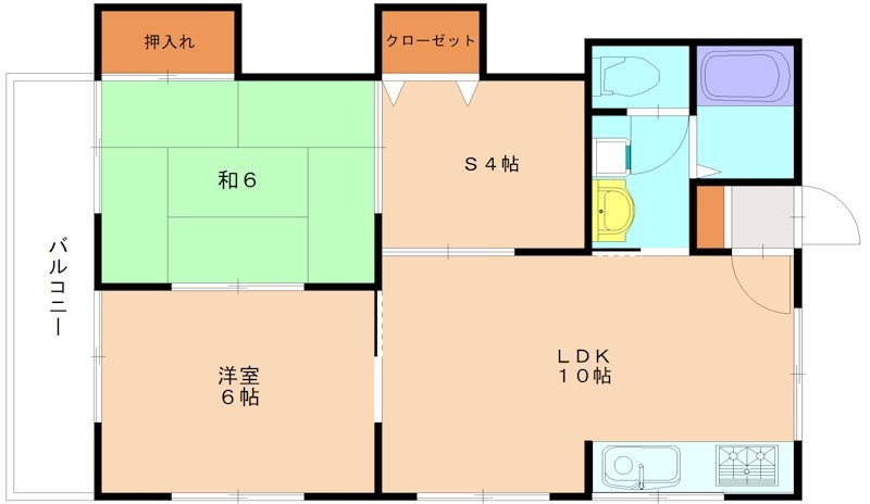 宗像市日の里のアパートの間取り