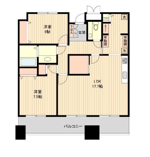 墨田区堤通のマンションの間取り