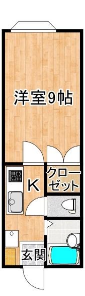 長岡市南七日町のアパートの間取り