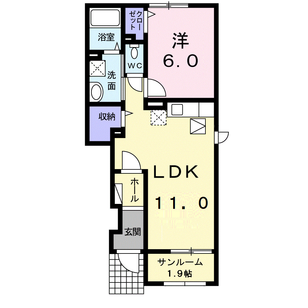 大船渡市盛町築7年の間取り