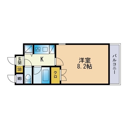 レステル博多の間取り