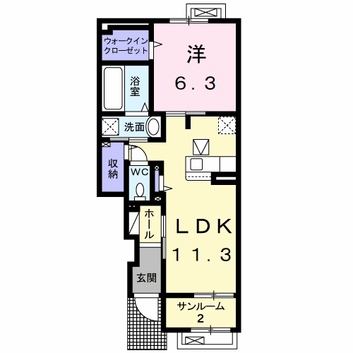 フロンティア長田　Iの間取り