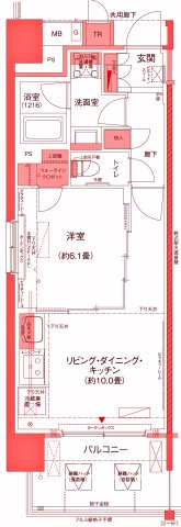 川崎市幸区戸手のマンションの間取り