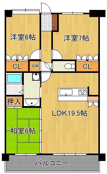 シャトレ大手町Ｓ棟の間取り