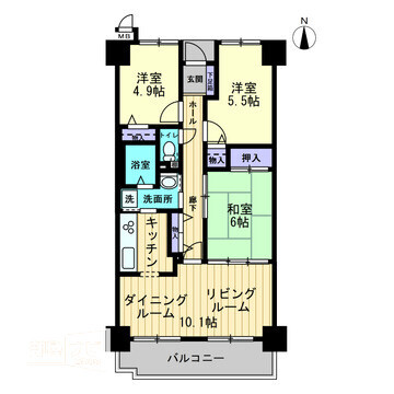 サーパス鴨池通りの間取り