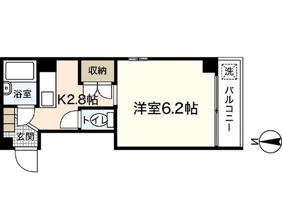 広島市南区宇品海岸のマンションの間取り