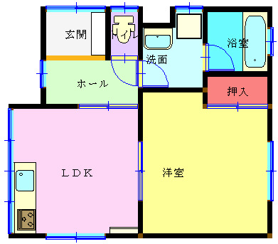 グリーンルーフ　酒田市亀ヶ崎5丁目の間取り