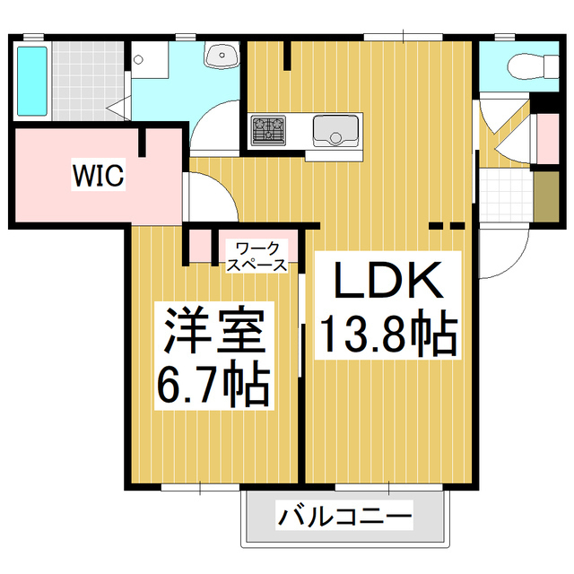 ディアス筑摩　Ｂ棟の間取り