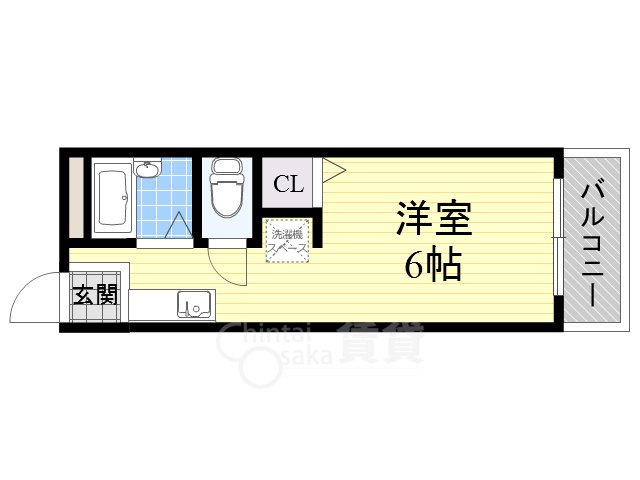 箕面市箕面のアパートの間取り