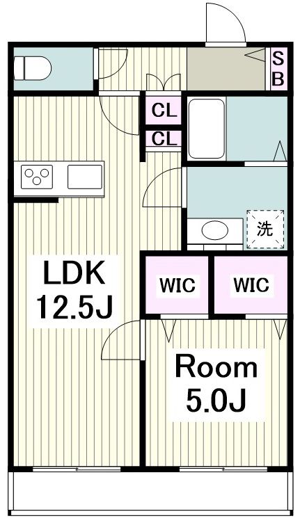 川崎市幸区南幸町のマンションの間取り