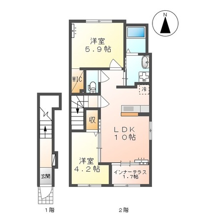 仮）東根市神町北新築アパートの間取り