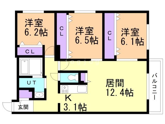 グランメール行啓通の間取り