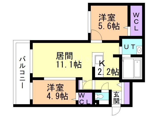 札幌市南区澄川四条のマンションの間取り