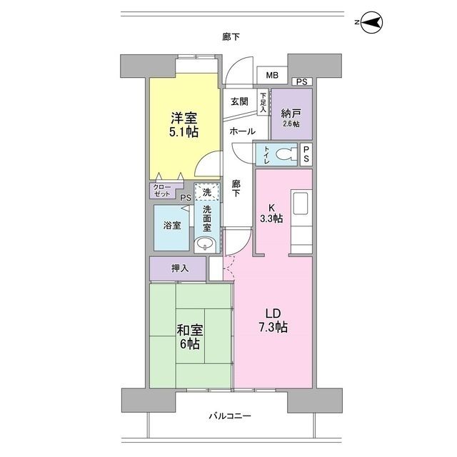 アーバンドエル庄内通の間取り