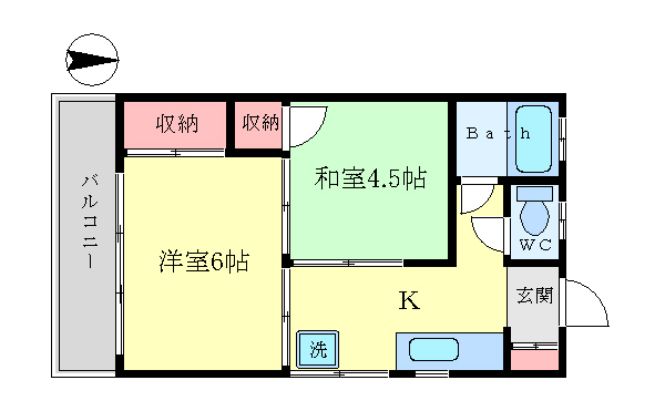 宇津木マンションの間取り