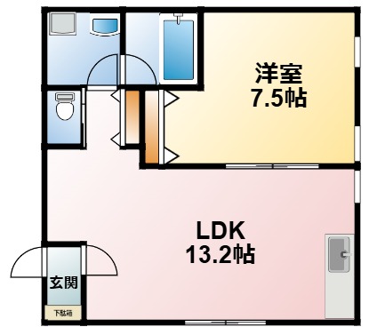 東金市東岩崎のマンションの間取り