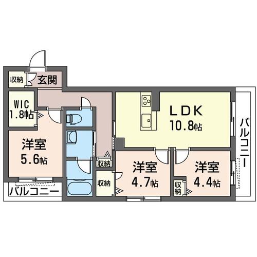 カーサリモーネAの間取り