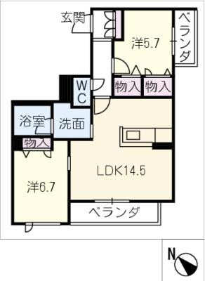 サンオーレの間取り