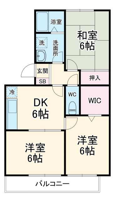 さいたま市北区吉野町のアパートの間取り