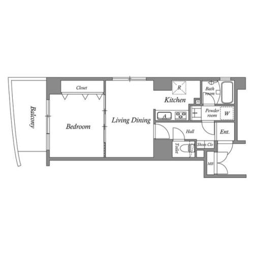 文京区向丘のマンションの間取り