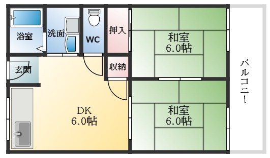 藤井寺市藤井寺のアパートの間取り