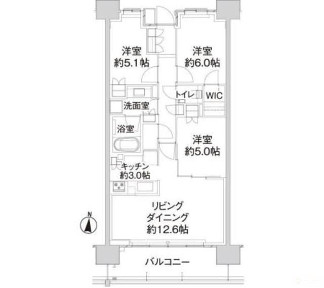 足立区中川のマンションの間取り