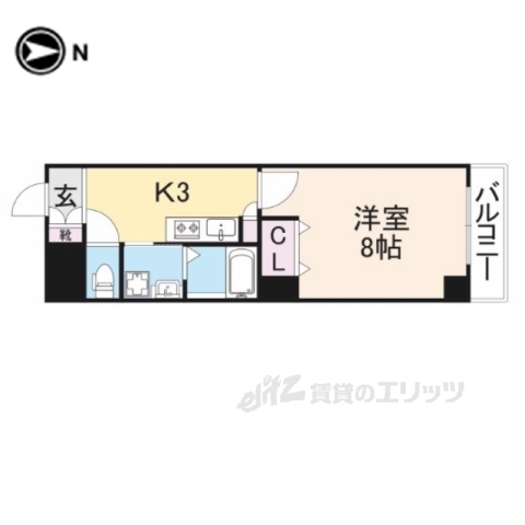 枚方市磯島南町のアパートの間取り