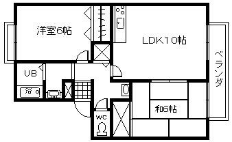 【貝塚市澤のアパートの間取り】