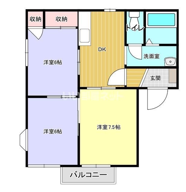 加須市久下のアパートの間取り