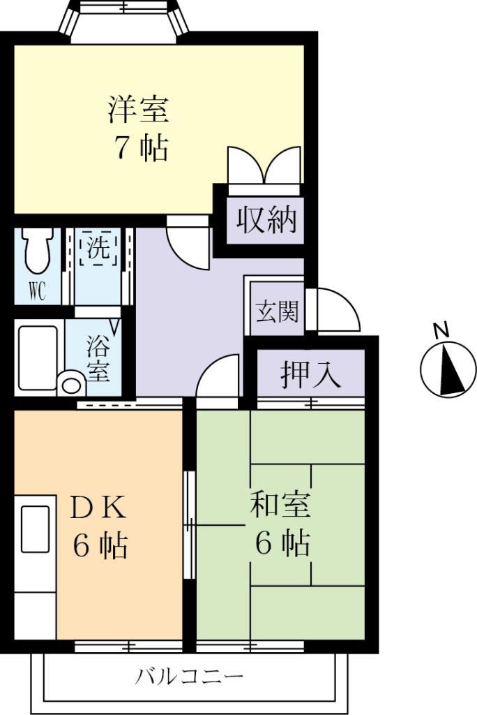 リバーサイドひがし野２号棟の間取り