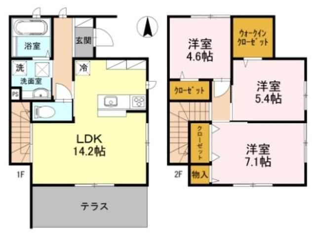 蓮田市緑町のアパートの間取り