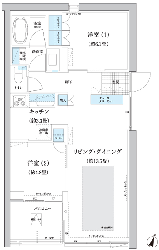 【ガーデニエール砧WESTの間取り】