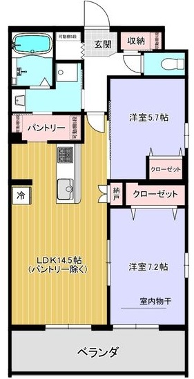 名古屋市緑区滝ノ水のマンションの間取り