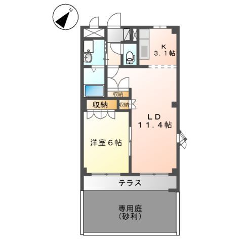 【御殿場市萩原のマンションの間取り】