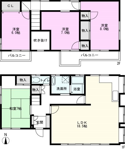 埼玉県川口市大字東本郷（一戸建）の賃貸物件の間取り