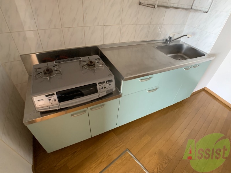 キッチン　キッチンにはガスコンロが設置してありますよ！