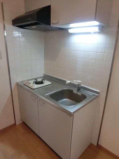 キッチン　1口ガスコンロのシステムキッチン