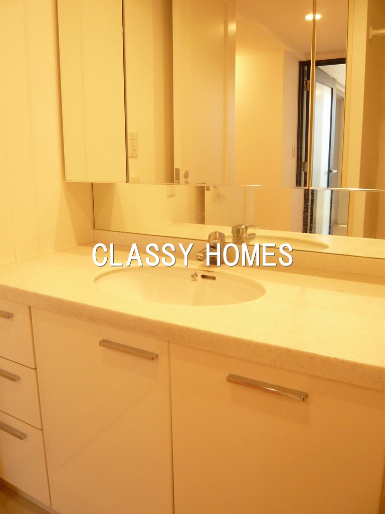 洗面設備　2004年竣工シティハウス東京新橋：独立洗面台