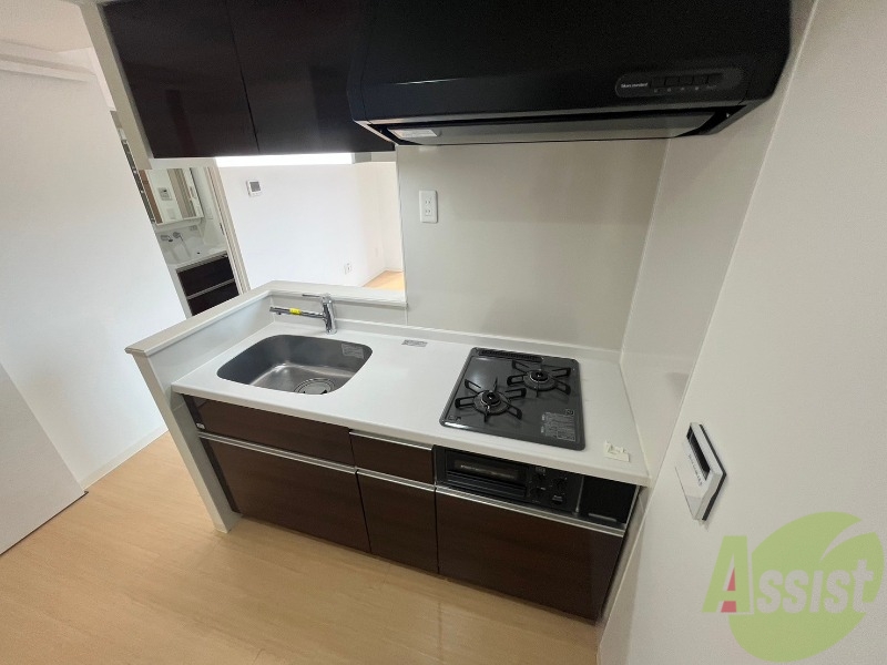 キッチン　２口システムキッチンなので、すぐお料理に使えます！