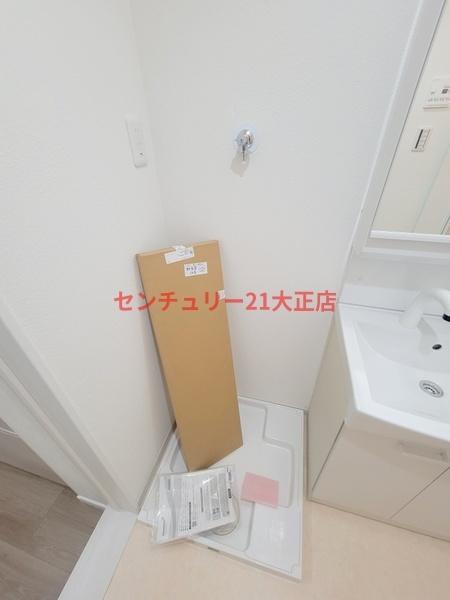 駐車場　室内洗濯機置場